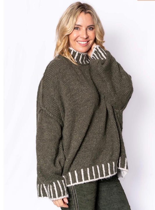 The Italian Closet chunky wool & mohair mix knit sweater