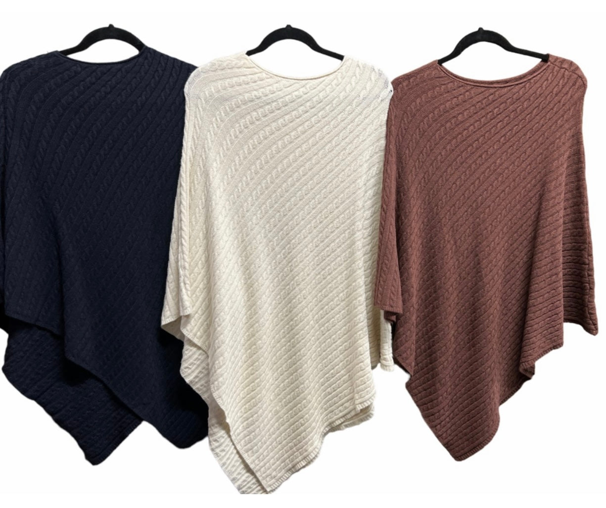 Amici Clothing Cable Knit Poncho