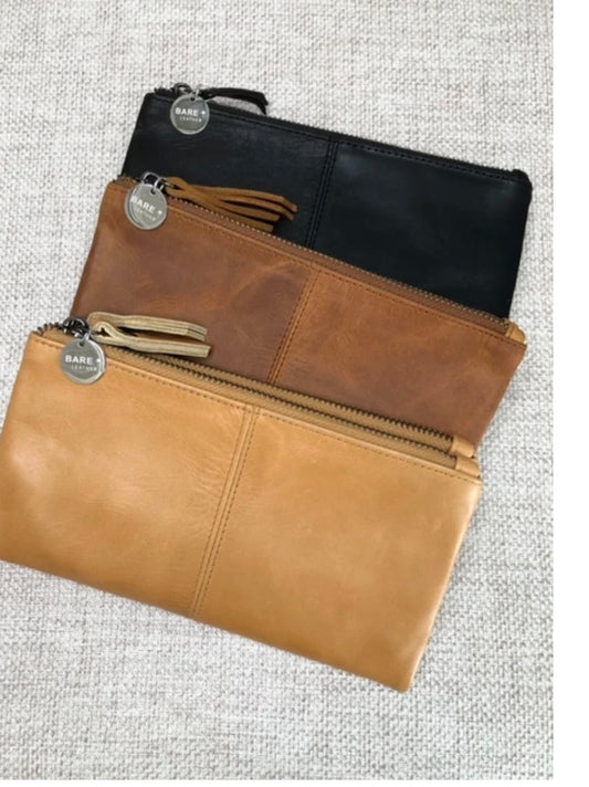 Bare leather Saffi Wallet
